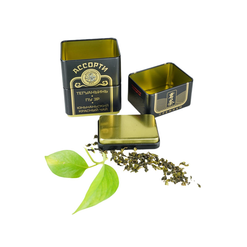 長方形節節茶葉鐵盒