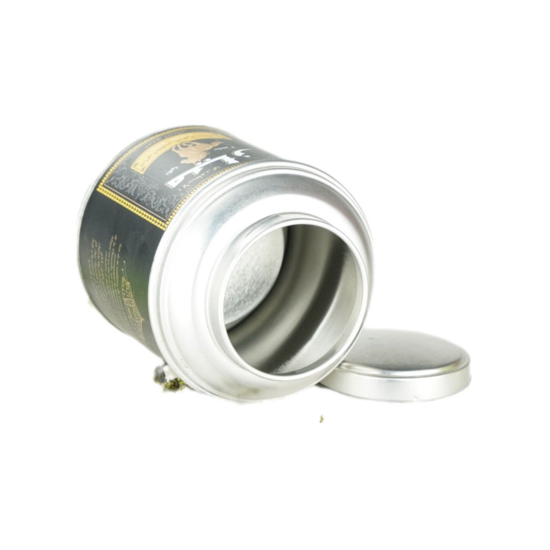 帽式茶葉圓形鐵盒