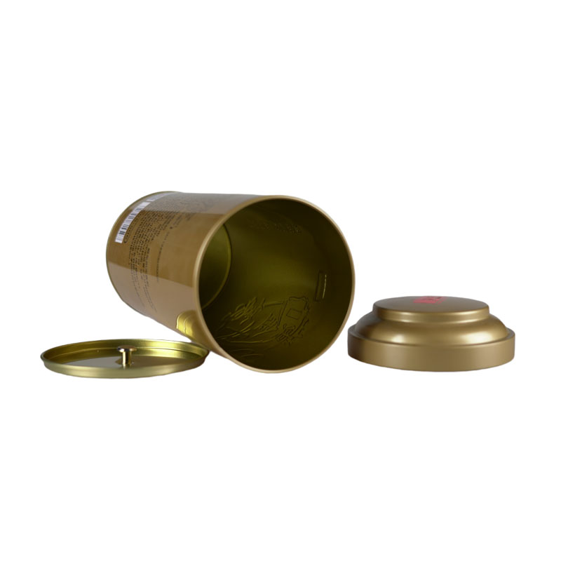 內塞蓋圓形帽式茶葉鐵盒