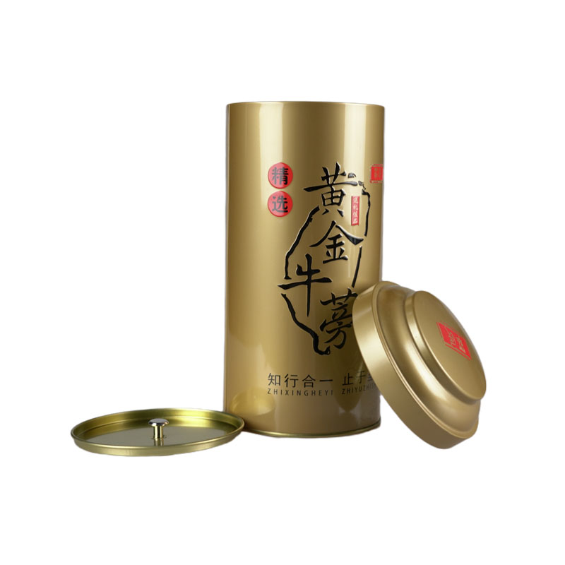 內塞蓋圓形帽式茶葉鐵盒