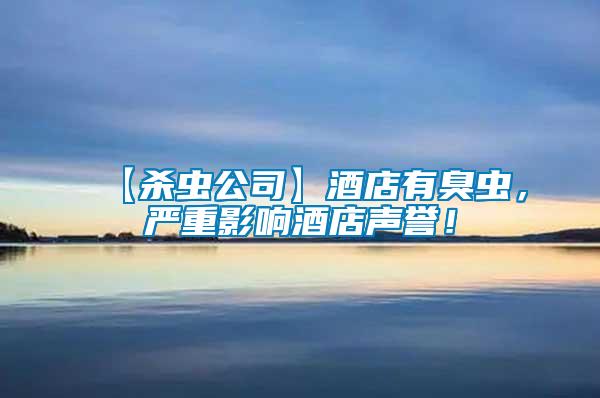 【殺蟲公司】酒店有臭蟲，嚴重影響酒店聲譽！