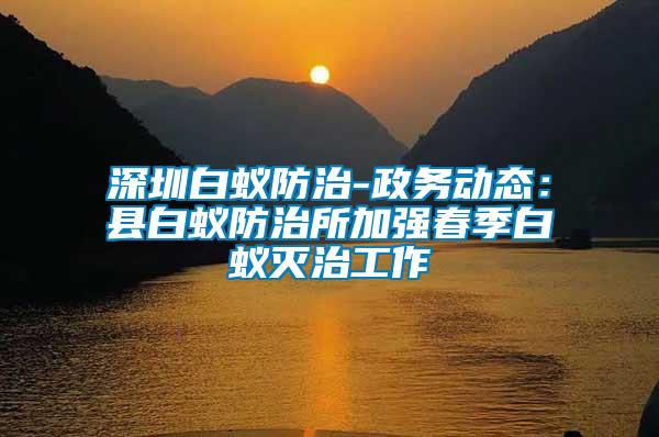 深圳白蟻防治-政務動態：縣白蟻防治所加強春季白蟻滅治工作