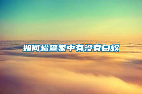 如何檢查家中有沒(méi)有白蟻