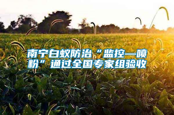 南寧白蟻防治“監(jiān)控—噴粉”通過(guò)全國(guó)專家組驗(yàn)收